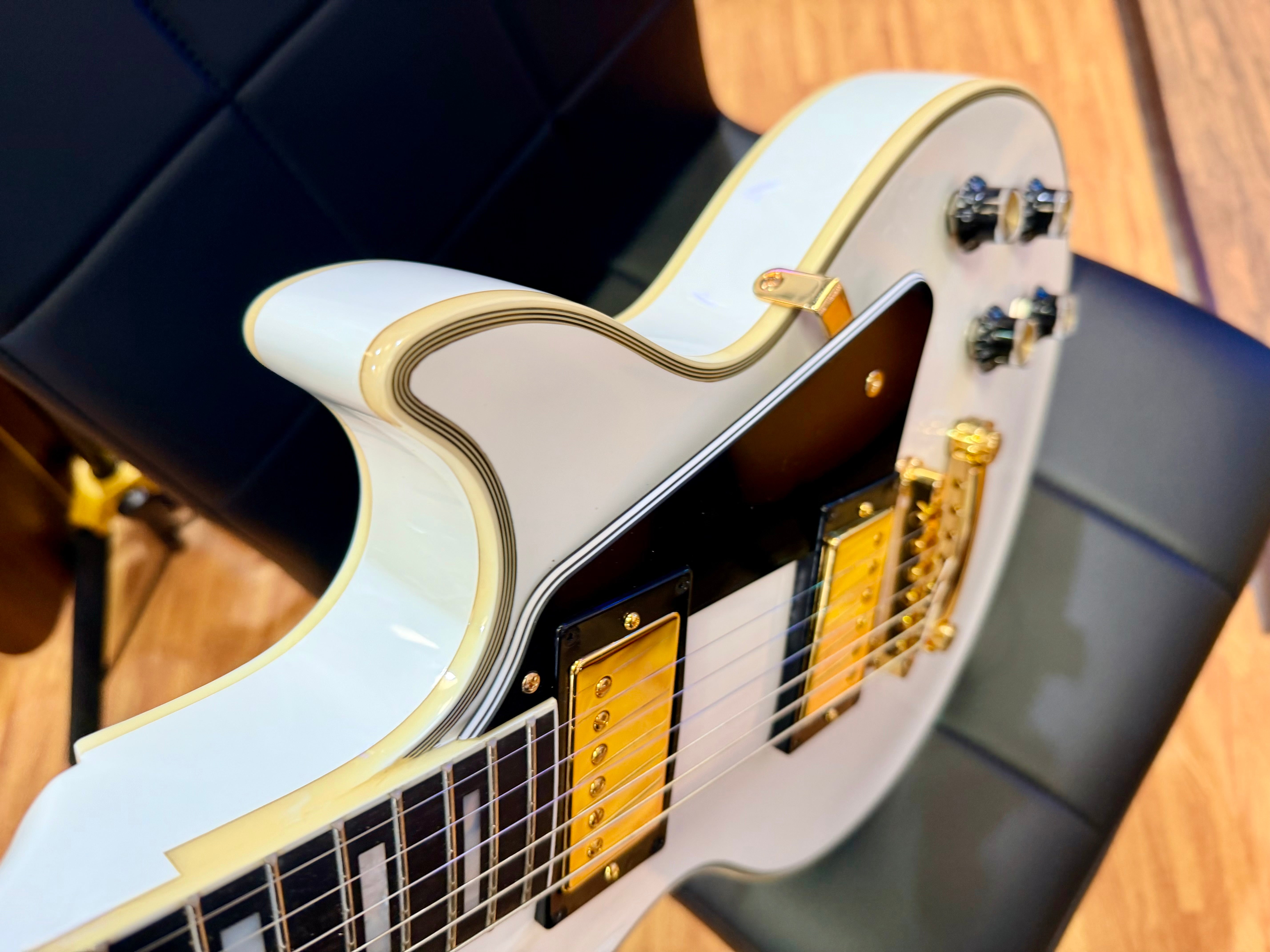 🔥2024🔥 Epiphone Inspired By Gibson Custom Les Paul~ Alpine White~ USA Pickups!