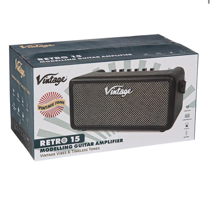 🔥NEW🔥 Vintage Retro 15w Guitar Amplifier with DSP ~ Black