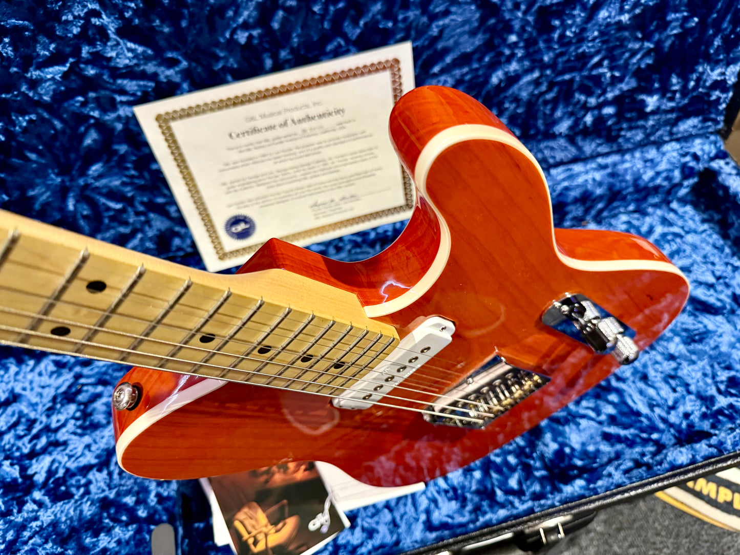 🌟FULLERTON USA🌟 G&L Asat Classic Custom~ Leo Fender~ Ltd Edition Orange~ COA!