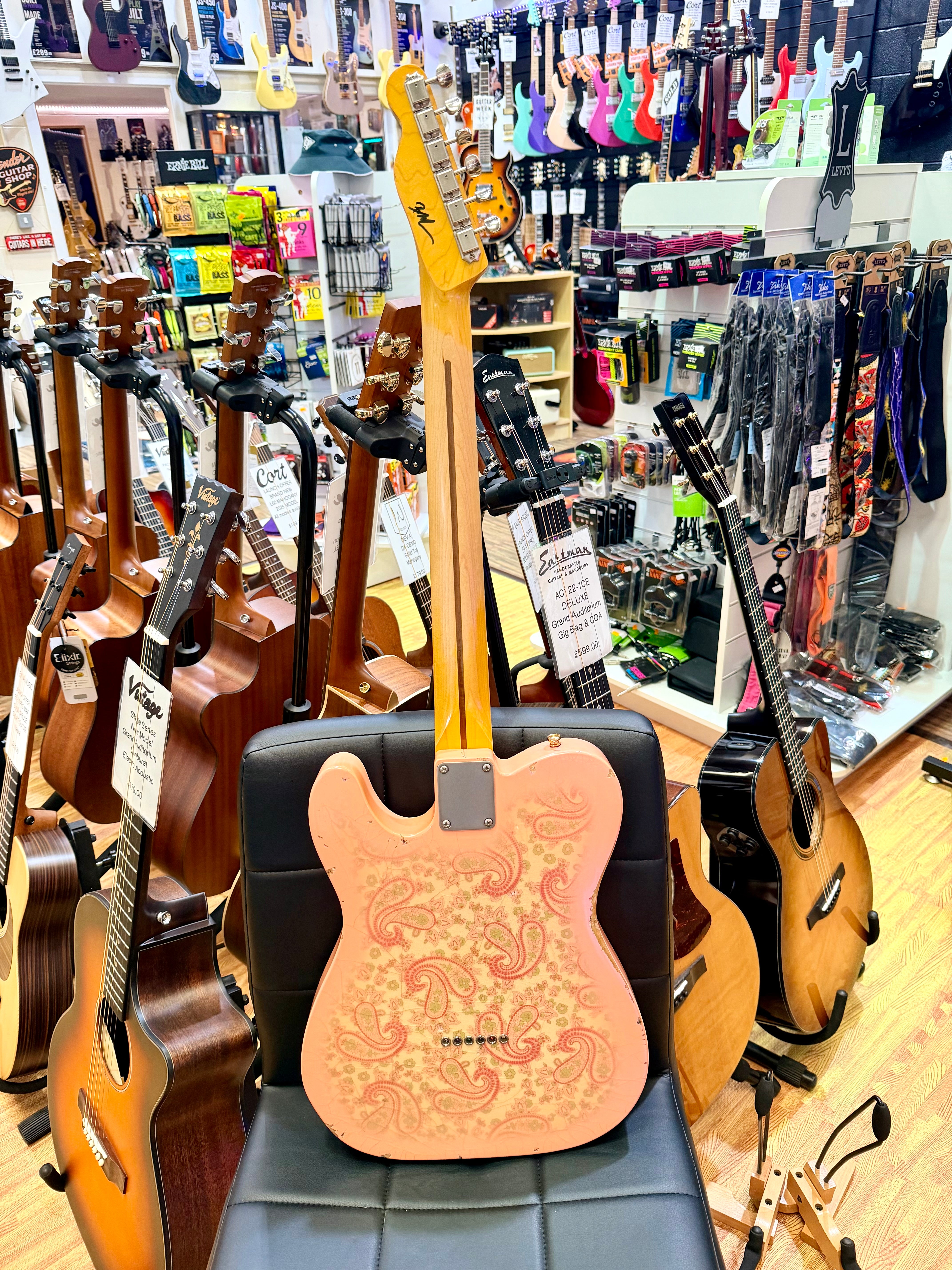 ✨2018✨ Nash Guitars T-68 Pink Paisley Telecaster Relic~ Lollar Pickups + Case!