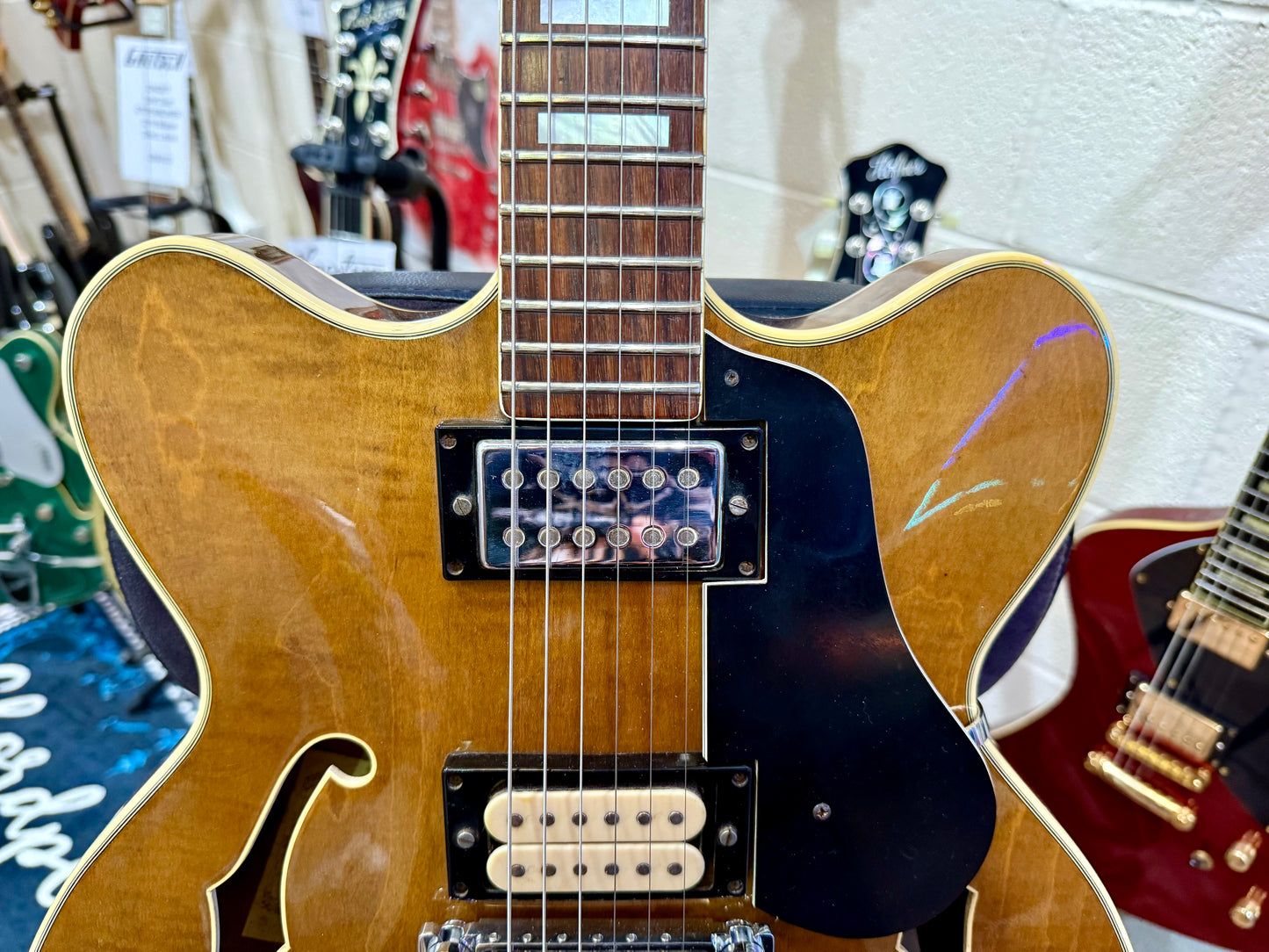 🌟 VINTAGE 1980🌟 Hofner T4ST Hollow-Body Electric Guitar~ West Germany~ Walnut!