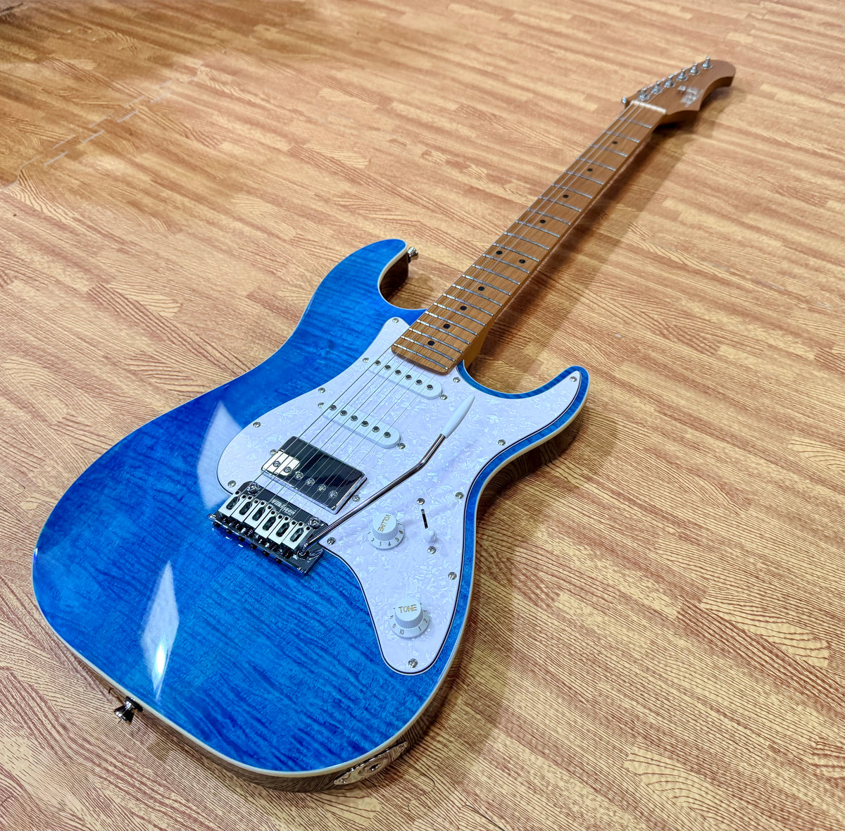 ⚡️NEW⚡️ JET JS-450 Flamed Ocean Blue Electric Guitar~ HSS Flame Top Strat~ 2026!