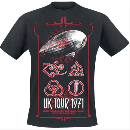 Led Zeppelin UK Tour 71 Unisex T-Shirt~ Official Licensed Unisex Band Merchandise FREE POST