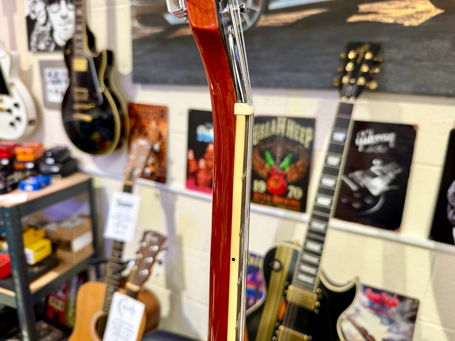 🌟MINT🌟 Vintage V100AFD Flamed Amber Paradise Electric Guitar~ Slash Les Paul!
