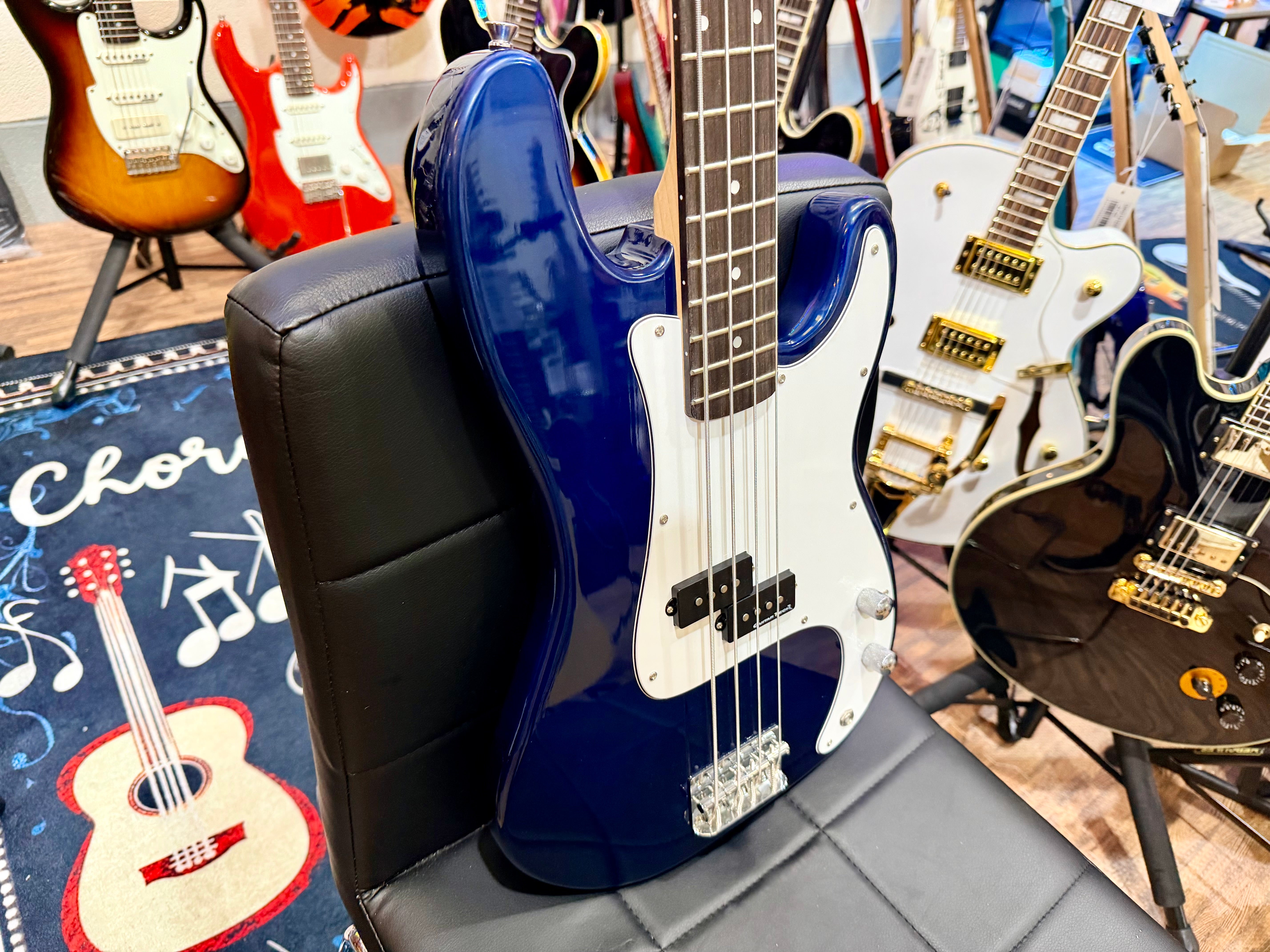 ⚡️NEW⚡️ Encore E4 Blaster Series Electric Bass Guitar~ Full Size 4/4 P Bass~Blue