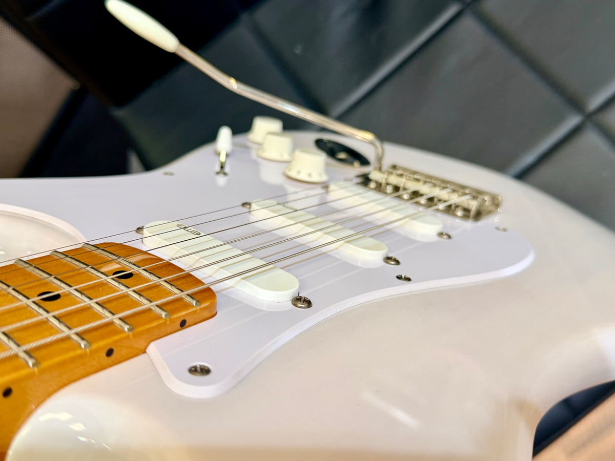 🔥EMG ACTIVE🔥 Squier Classic Vibe ‘50s Stratocaster In White Blonde~ EMG SA P’ups