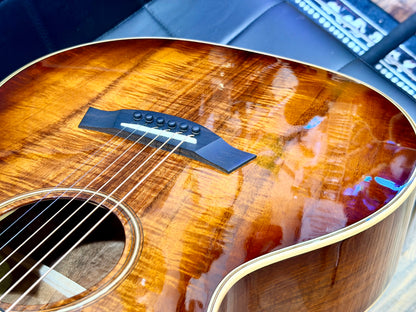🔥HAWAIIAN KOA🔥 2022 Taylor K24ce~ V-Class~ Shaded Edgeburst~ USA + Hard Case!