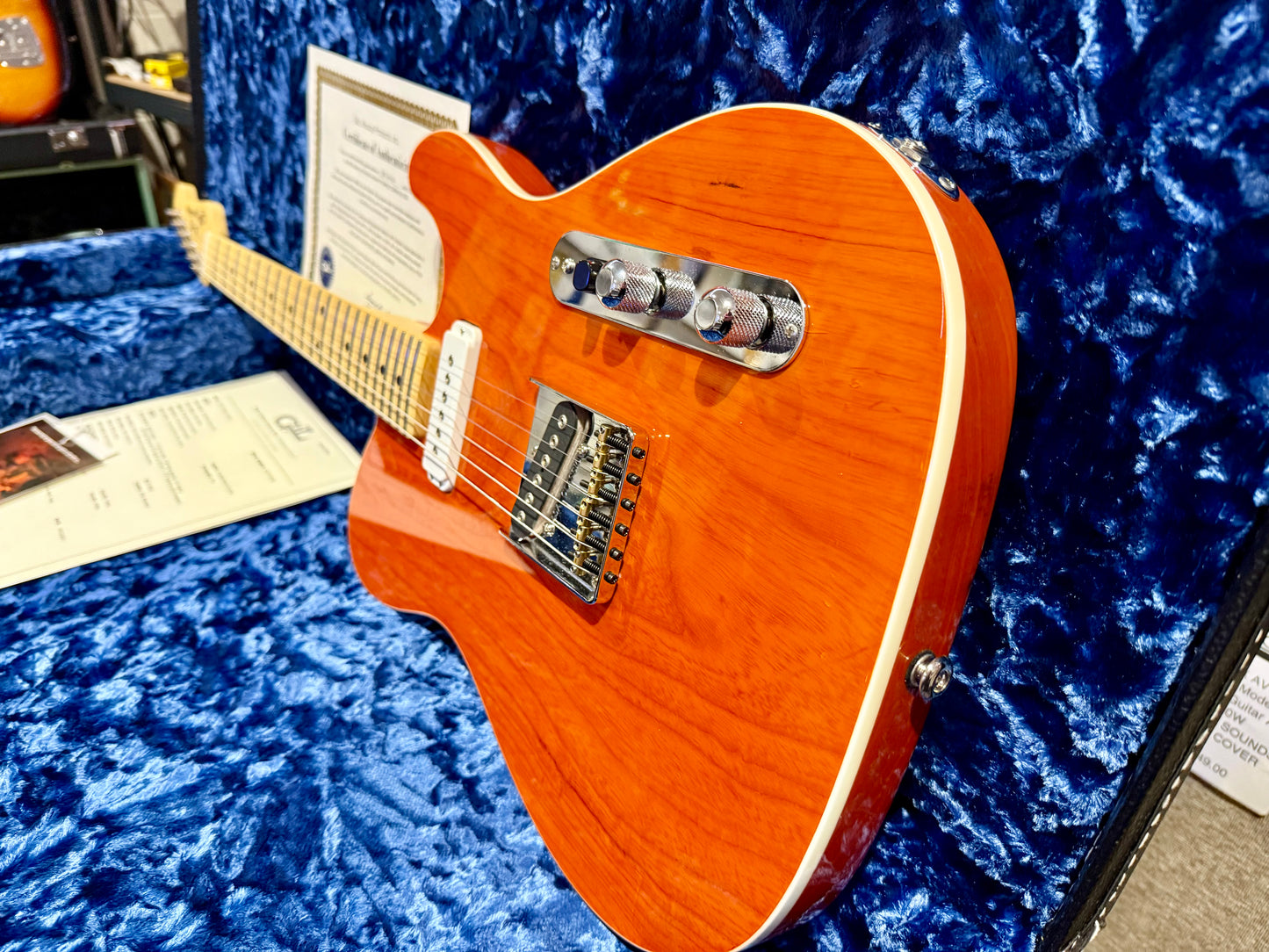 🌟FULLERTON USA🌟 G&L Asat Classic Custom~ Leo Fender~ Ltd Edition Orange~ COA!