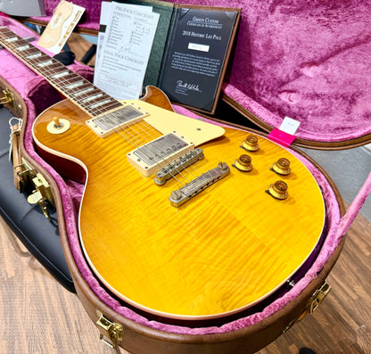 🔥2018🔥 Gibson 1959 Les Paul Custom Shop R9 VOS~ Historic Reissue~ Honey Burst!