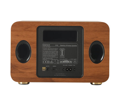 Edifier D32 Tabletop Retro Bluetooth Speaker Hi-Fi Hi-Res Audio 60W RMS - Brown