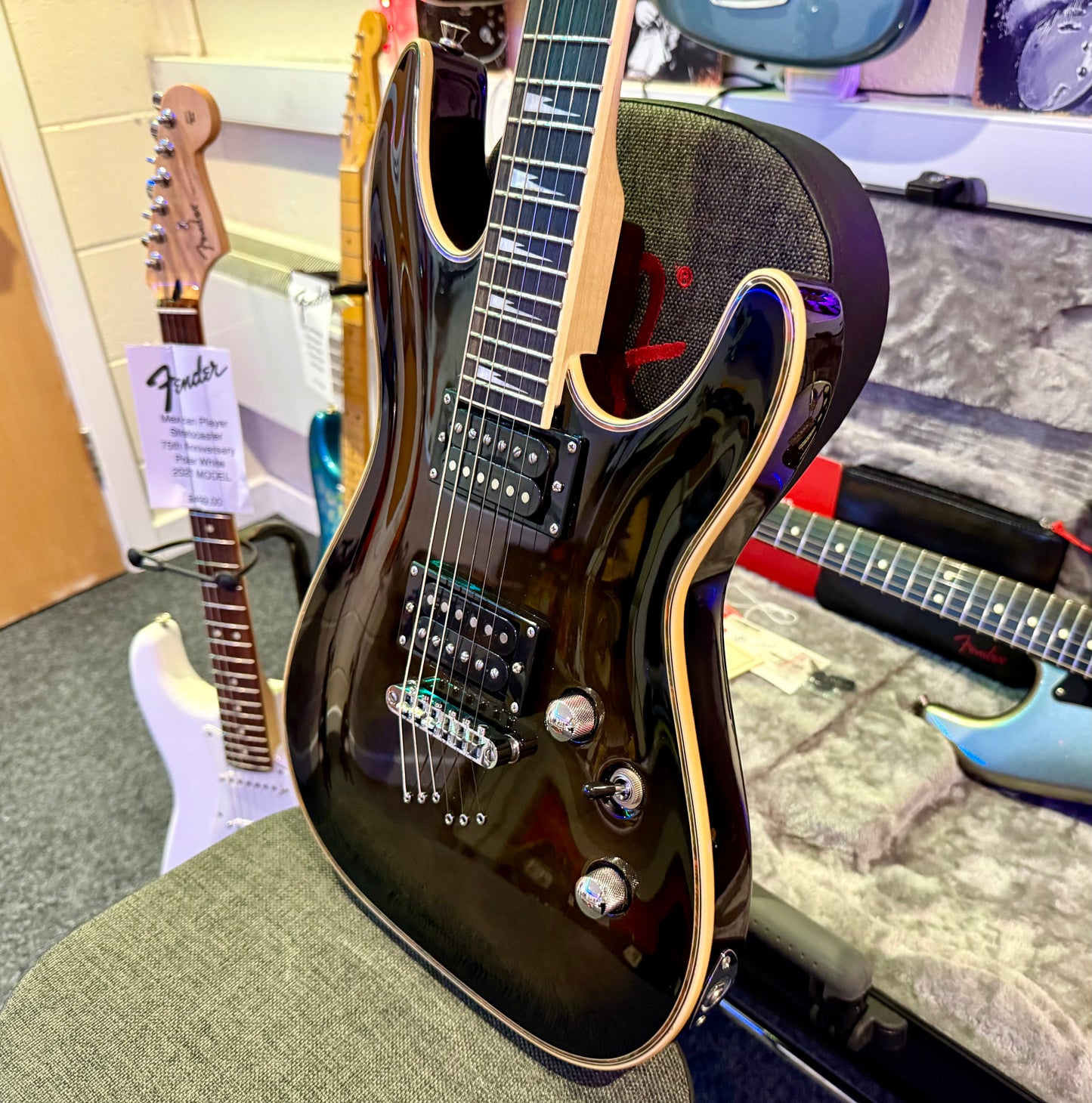 🔥MINT🔥 2023 East Coast GV320 Super Strat Electric Guitar~ Black Ice Burst!