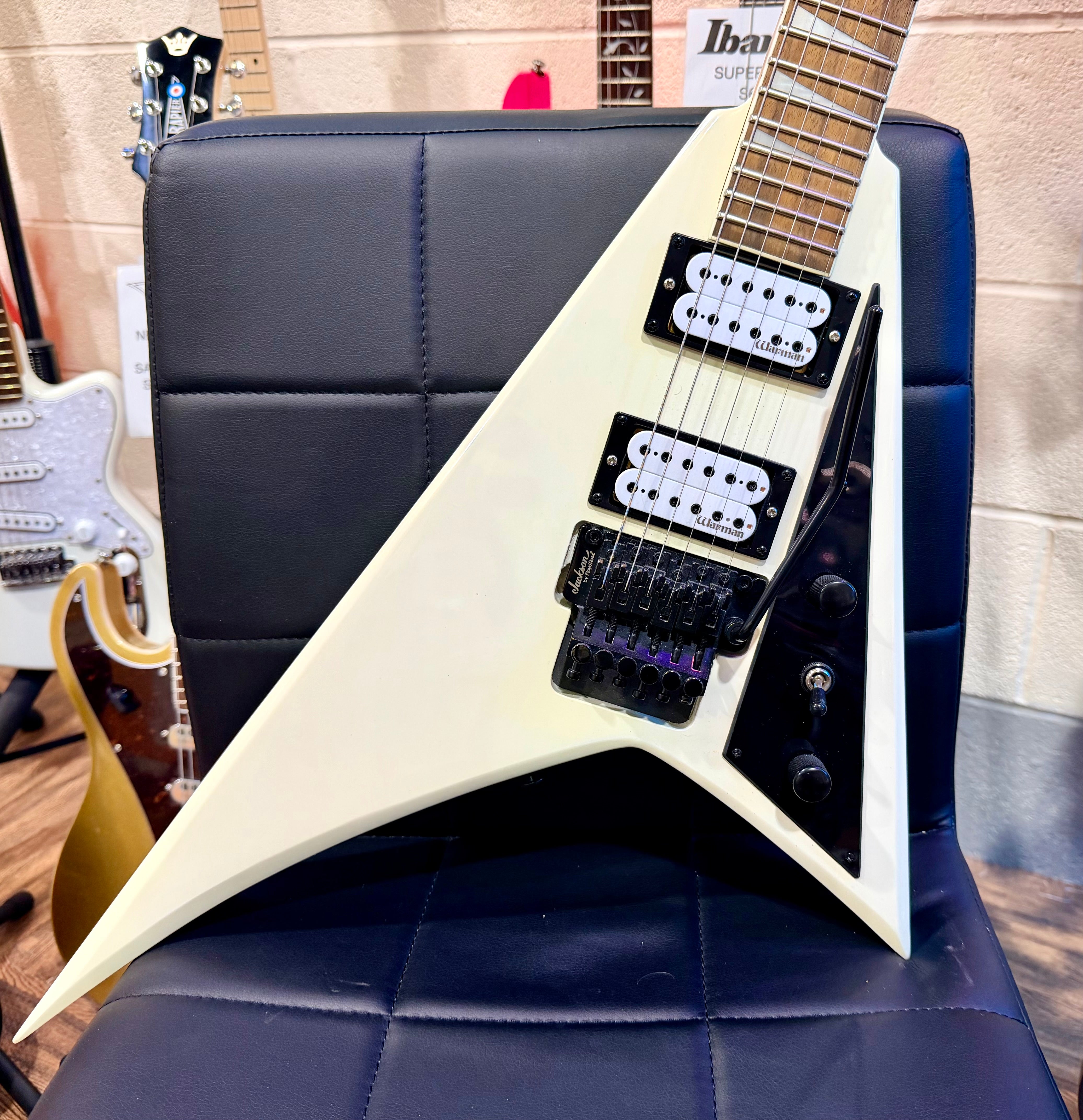 🔥WARMAN PICKUPS🔥 Jackson JS32 Rhodes Electric Guitar~ Randy Rhodes~ Ivory!