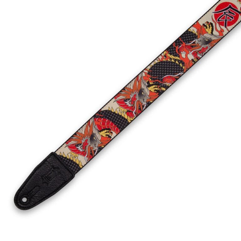 Levy’s Prints 2” Japanese Dragon Polyester Guitar Strap