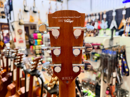 ✨NEW✨ Vintage Pacific Coast VEC300CA Electro-Acoustic Guitar~ Cappuccino Burst!
