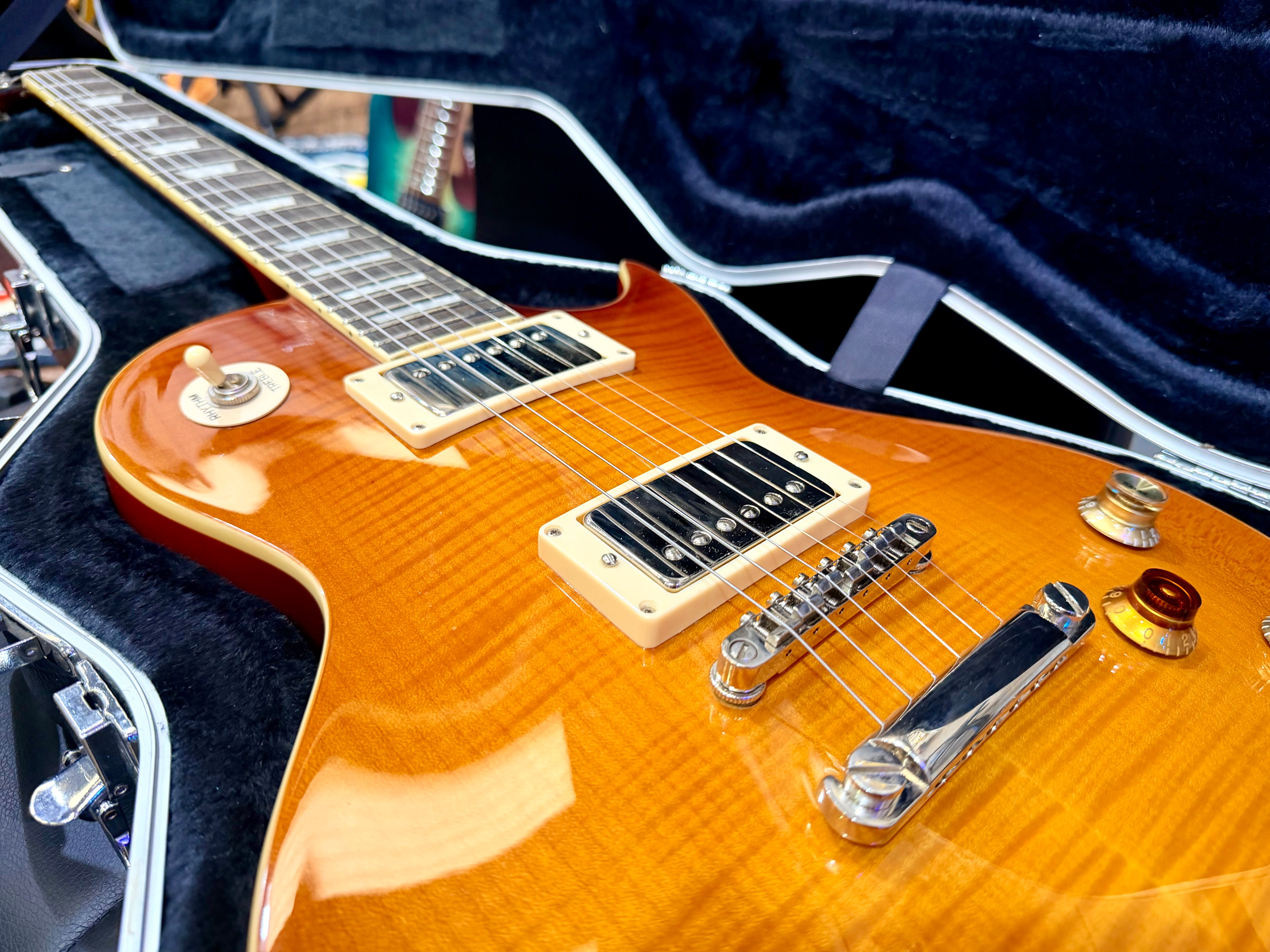 🔥GREENY MOORE🔥 Vintage V100 Reissued Lemon Drop~ PG BLUES PICKUPS + Hard Case!