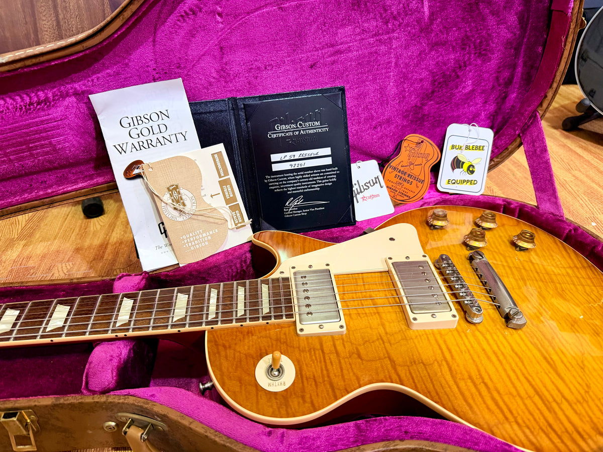2012 Gibson Custom Shop 1959 Les Paul Standard R9 VOS~ Honey Burst~ Case & COA