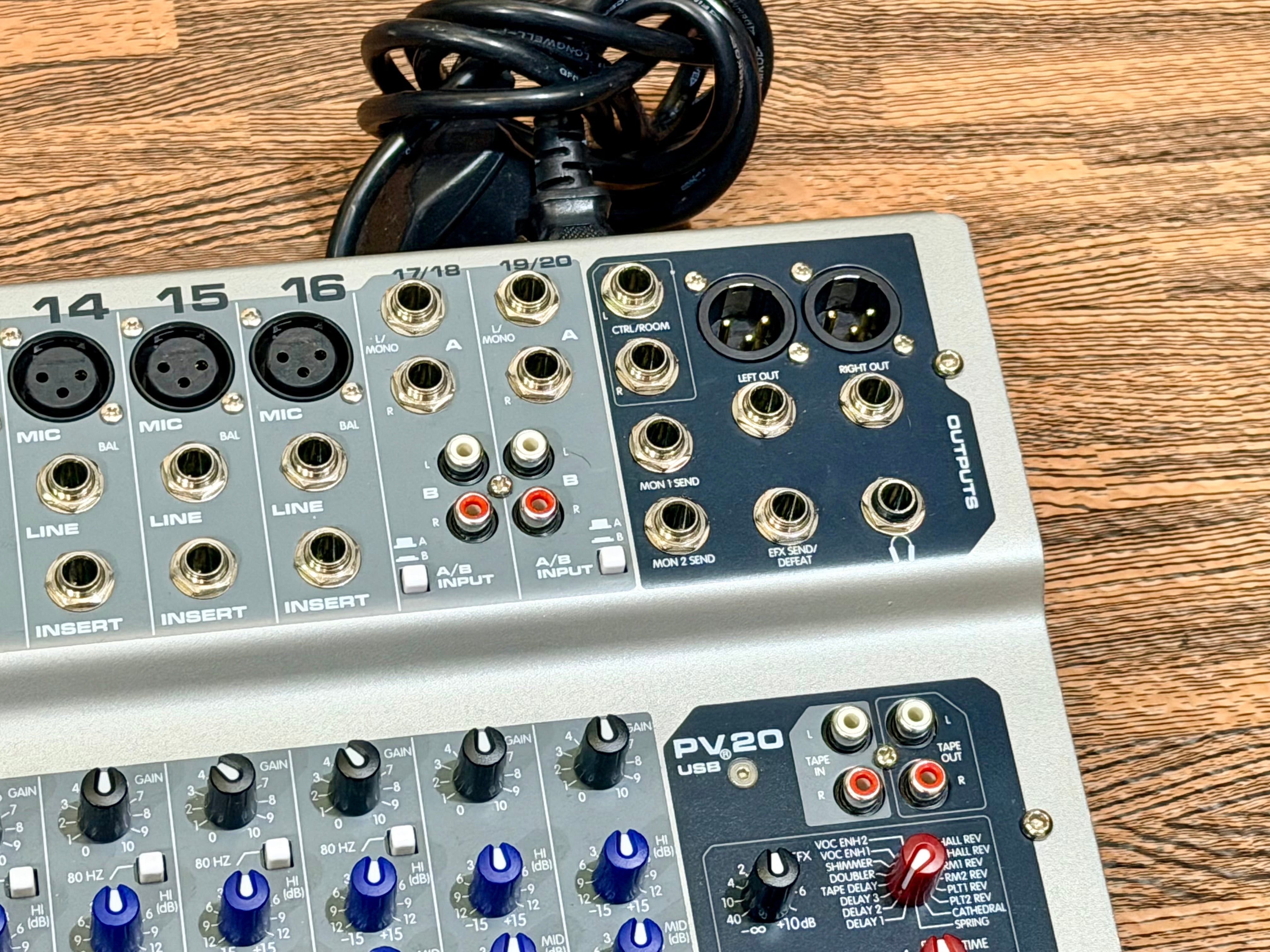 🎶 Peavey PV20 20 Channel USB Analog Mixer with USB and Effects~ PA/Live 🎶