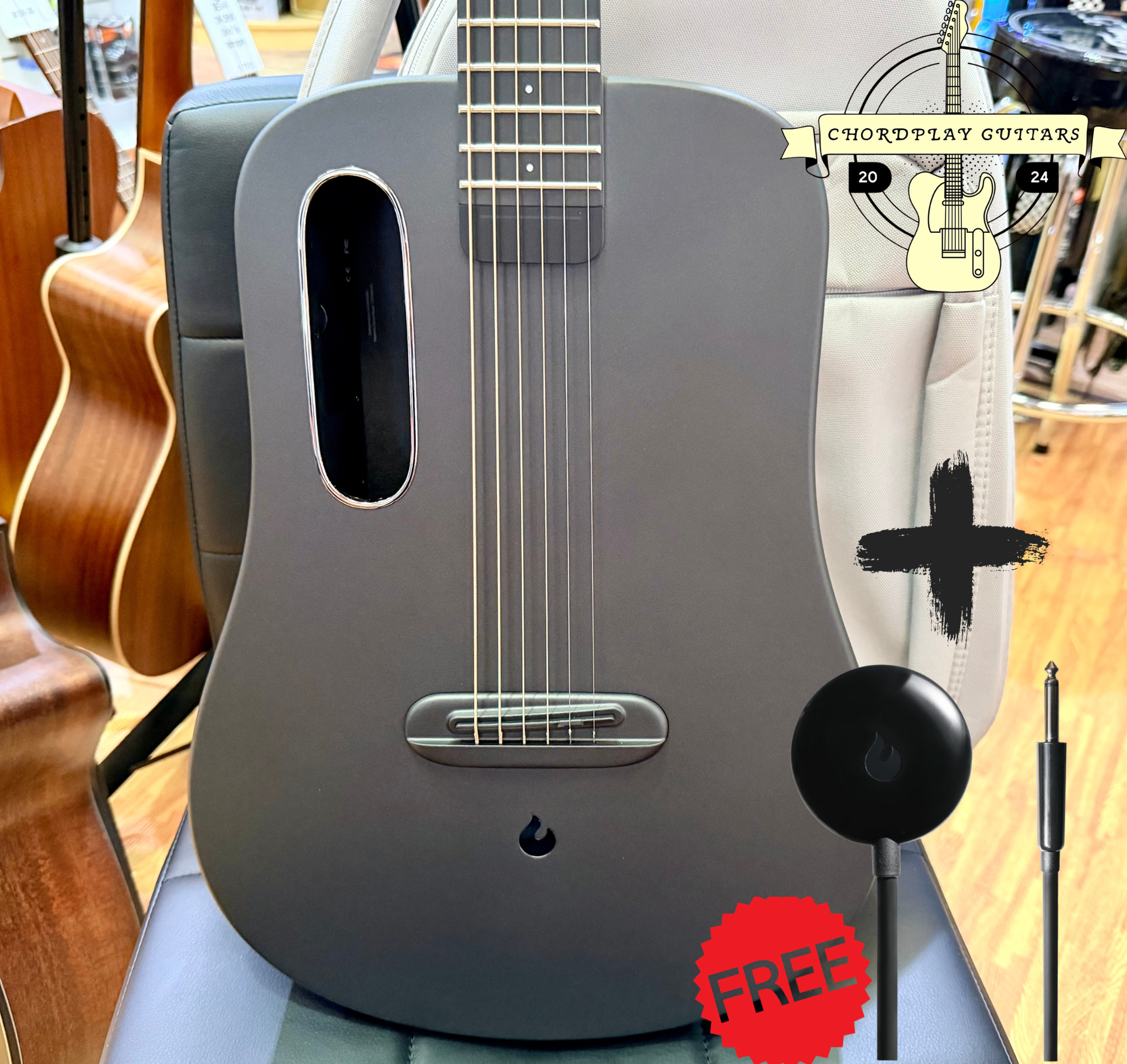 🔥 LAVA ME AIR Electro Acoustic Smart Guitar~ Carbon Space Black + FREE CABLE 🔥