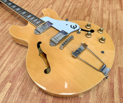 ⚡️2016⚡️ Epiphone Casino Natural Hollowbody P90 Electric Guitar~ Dogear Pickups!