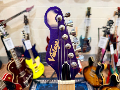 💜 EX-DEMO 💜 Vintage V6M24 ReIssued Series Electric Guitar ~ Pasadena Purple!