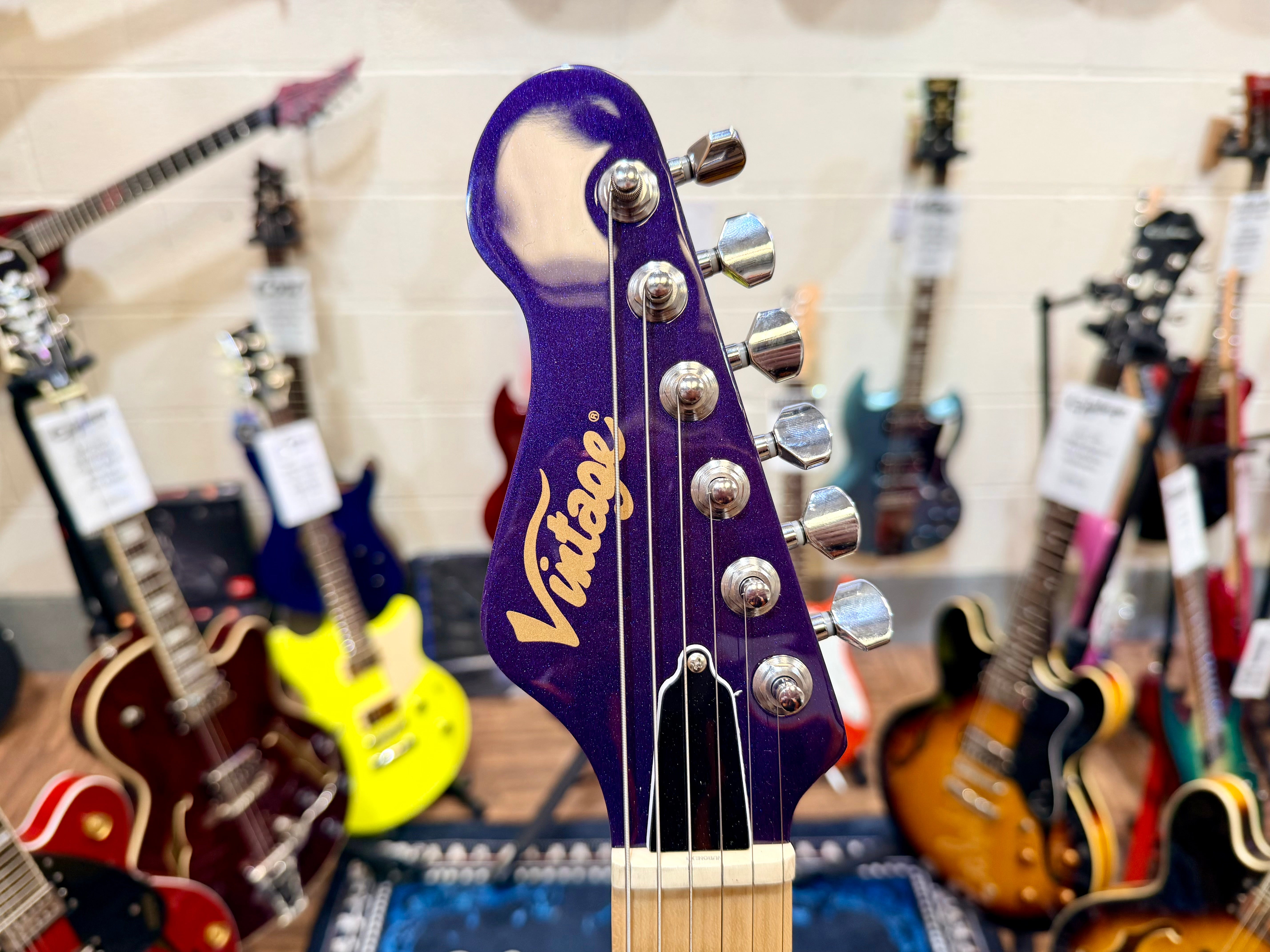 💜 EX-DEMO 💜 Vintage V6M24 ReIssued Series Electric Guitar ~ Pasadena Purple!