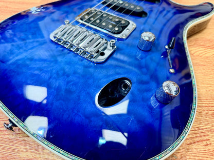 ✨2016✨ Ibanez SA360NQM-SPB~ Sapphire Blue~ SA Series Superstrat HSS Guitar!