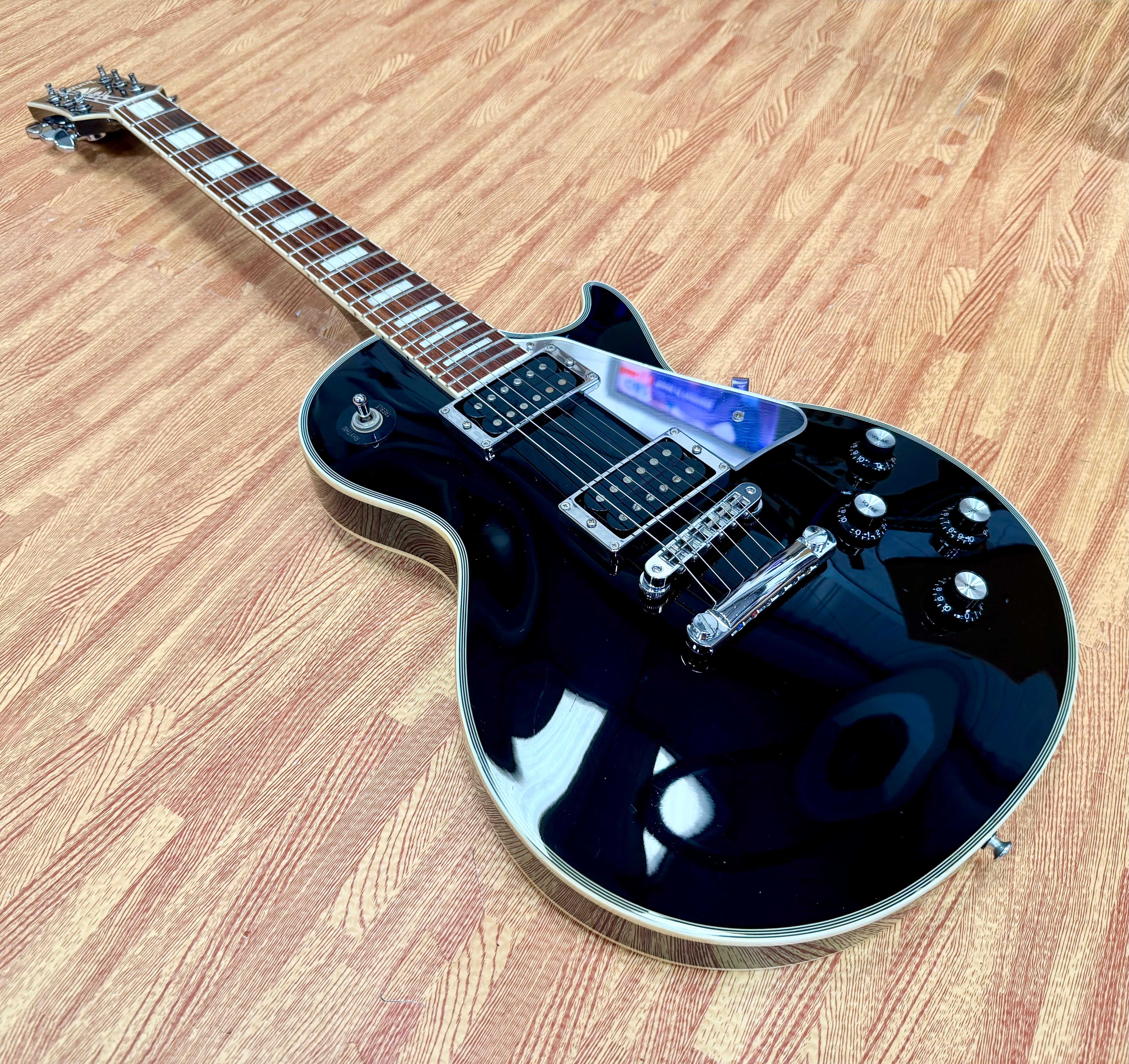 🔥2008🔥 Burny RLC-50JS John Sykes Les Paul Custom~ Black~ Japan Market Import!