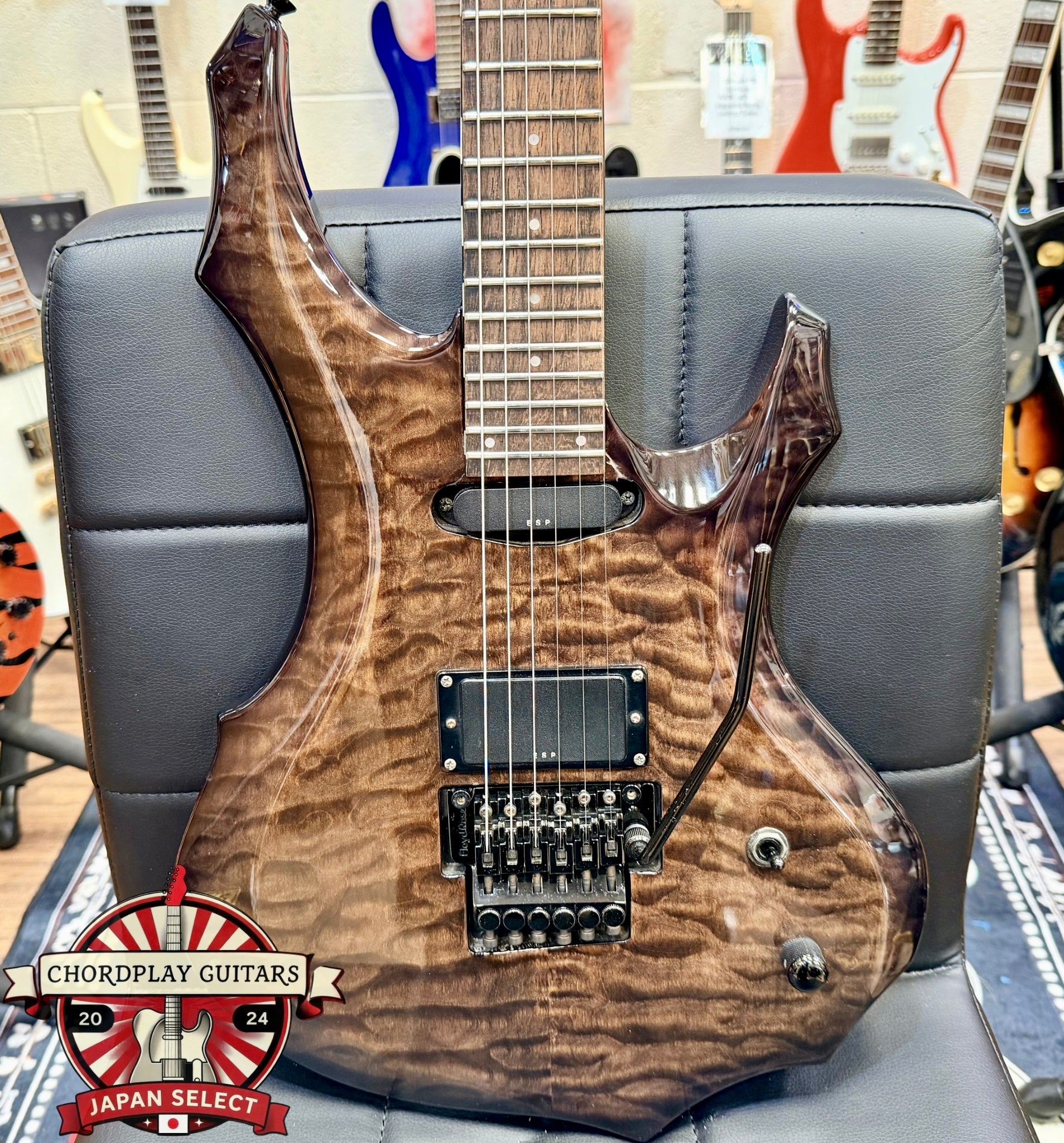 🔥00’s JAPAN🔥 ESP Edwards E-P-98A Pierrot Aiji Signature MIJ~ German Floyd Rose