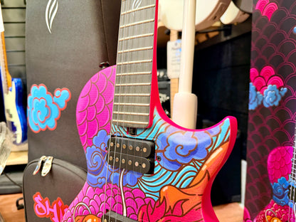 ✨NEW✨ Enya Nova Go Sonic Custom Dragon Artwork~ Smart Electric Guitar + Bag!