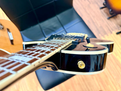 🔥2015🔥 Burny SRLC-55 Black Les Paul Custom~ Gold Hardware~ Japanese Import!