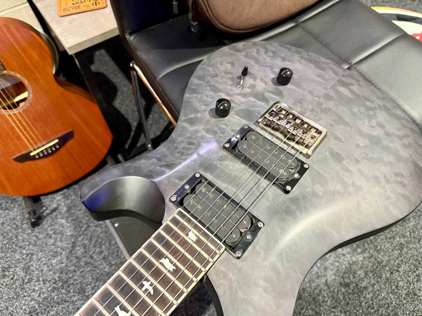 🔥 PRS SE Mark Holcomb Stealth Quilt Satin LTD~ Grey Black Limited Edition! 🔥