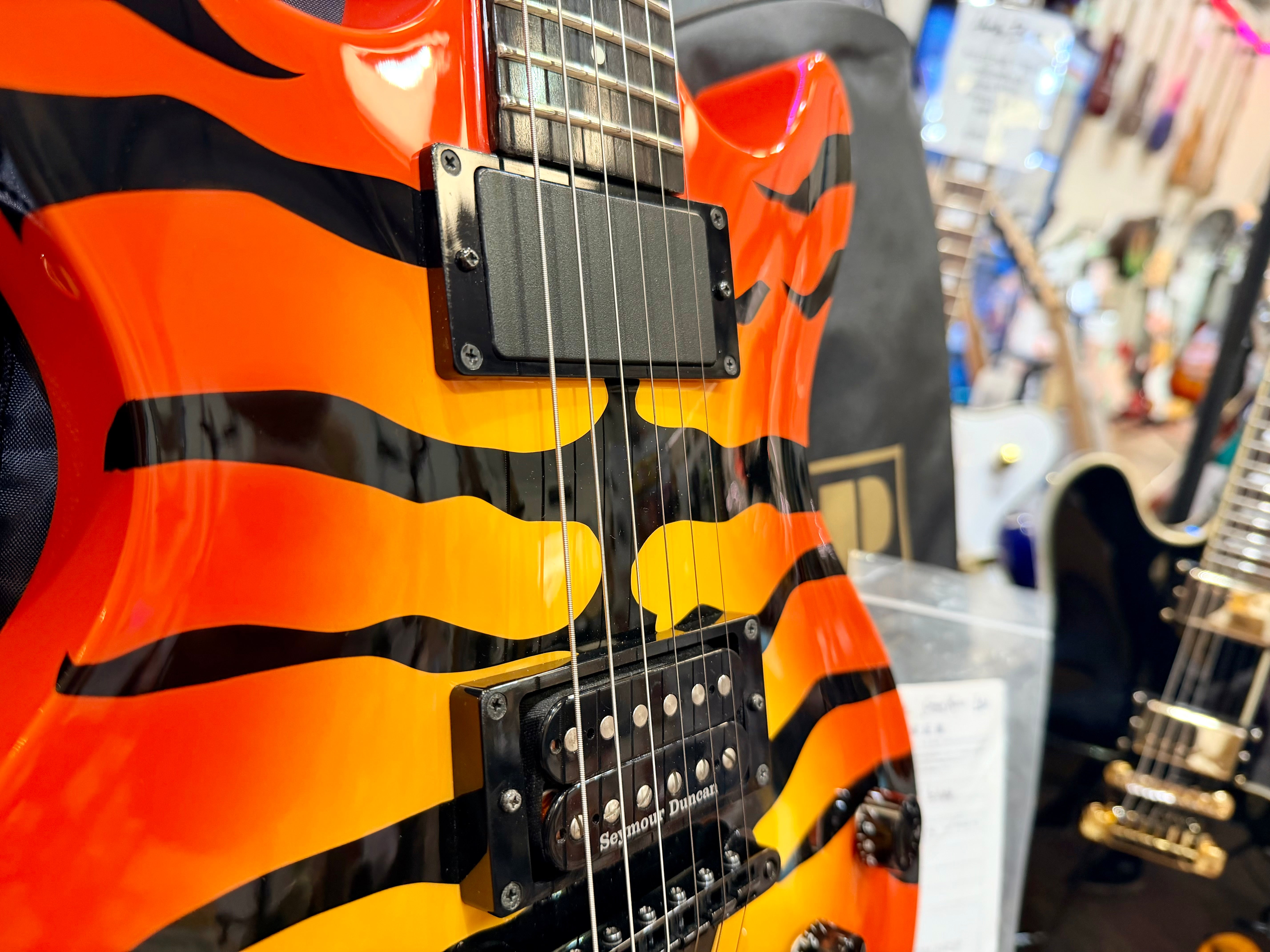 🐯 Edwards ESP E-SR-Kellogg Orange Tiger~ Sukeroku Ken Yokoyama~Made In Japan 🐯