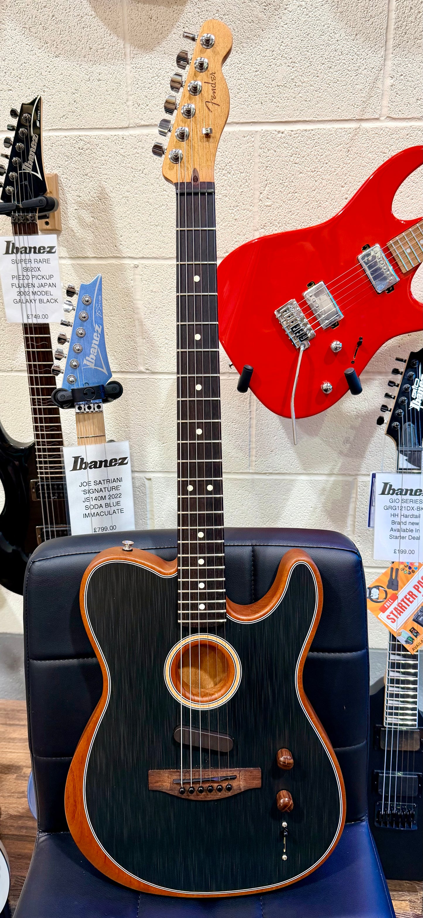 🔥2021🔥 Fender Player Acoustasonic Telecaster~ Brushed Black~ Mexican Tele!