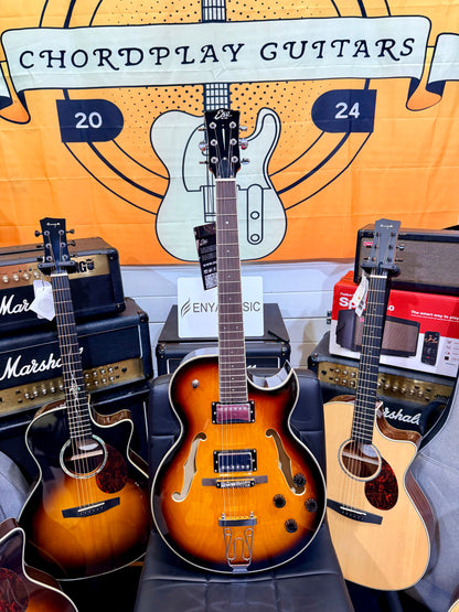 ☀️NEW☀️ Eko Tribute Jazz Semi-Acoustic Hollow Body Guitar Sunburst~ ‘ES-175’