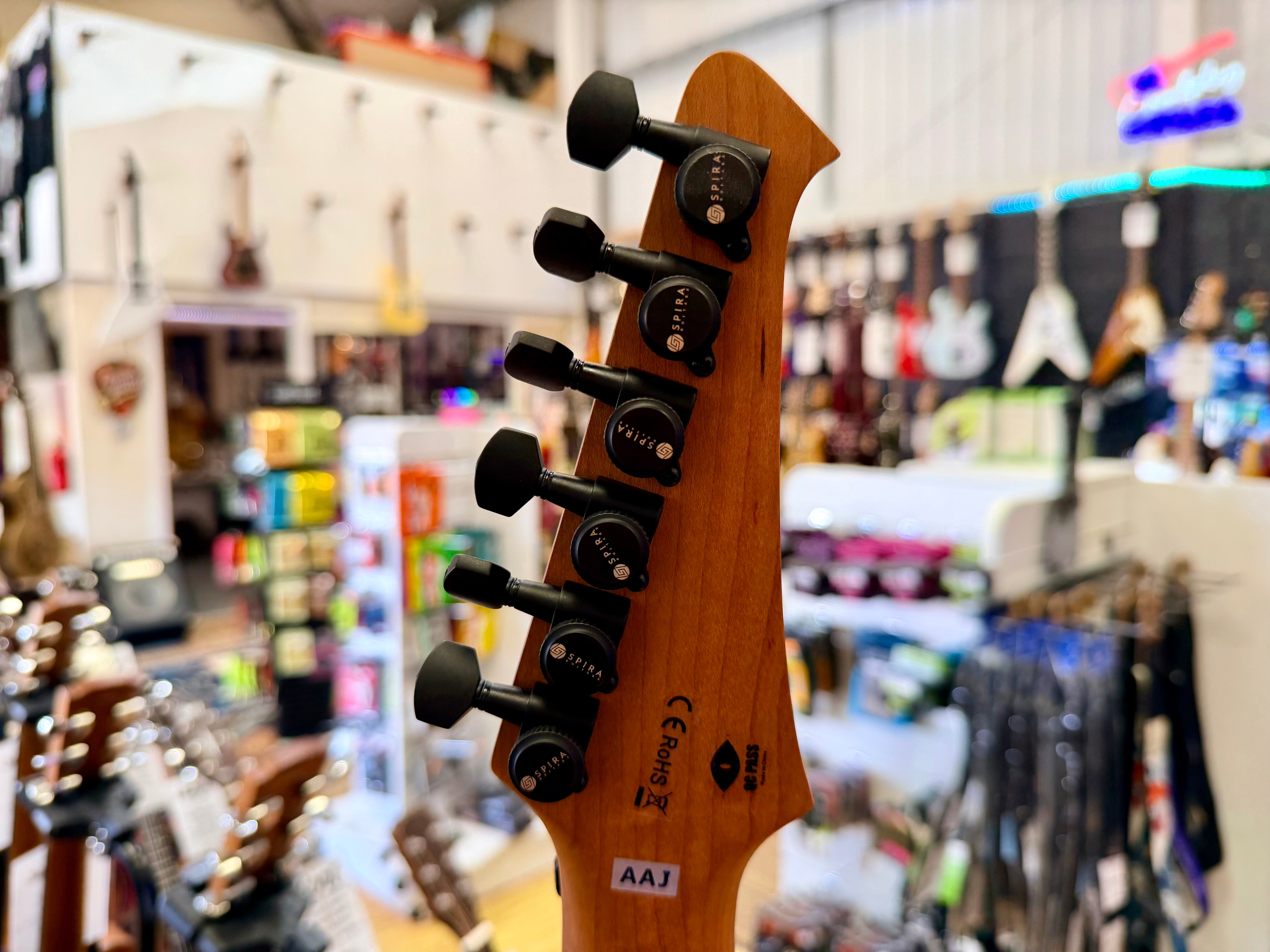 ⚡️NEW⚡️ Spira V-400 Satin Black Electric Guitar~ HH Locking Tuners~ Flying V!