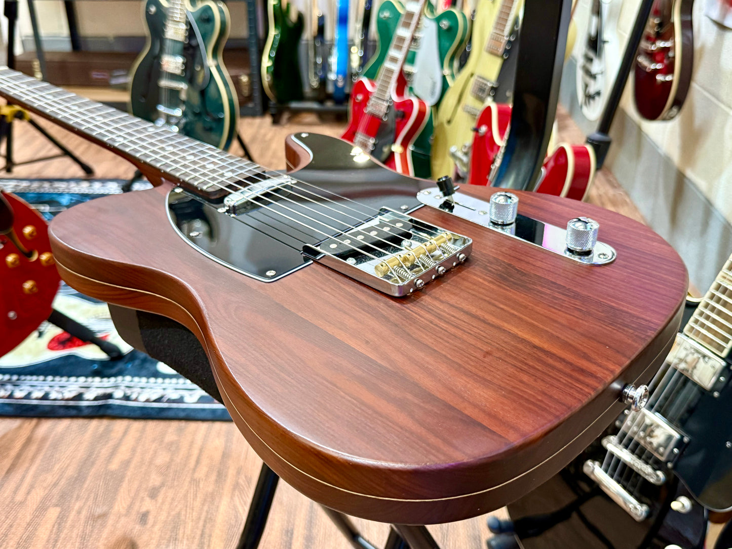🪵 Custom Rosewood Telecaster~ George Harrison style~ REAL Rosewood~ 10lb:5 🪵