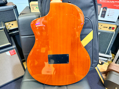 🔥NEW🔥 Ortega TourPlayer Deluxe RTPDLX-FMA Nylon Electro-Acoustic Guitar Blue!