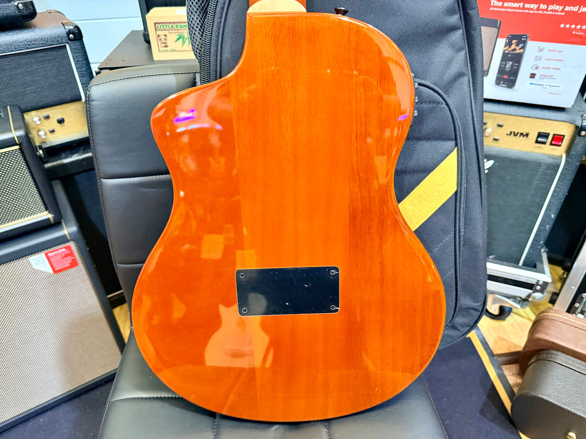 🔥NEW🔥 Ortega TourPlayer Deluxe RTPDLX-FMA Nylon Electro-Acoustic Guitar Blue!