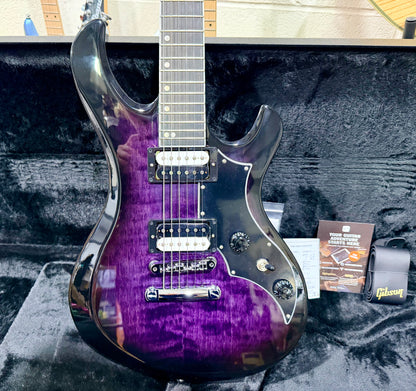 🔥NEW🔥 2025 Gibson Victory Figured Top~ Dark Purple Burst~ Hard Case & Docs!
