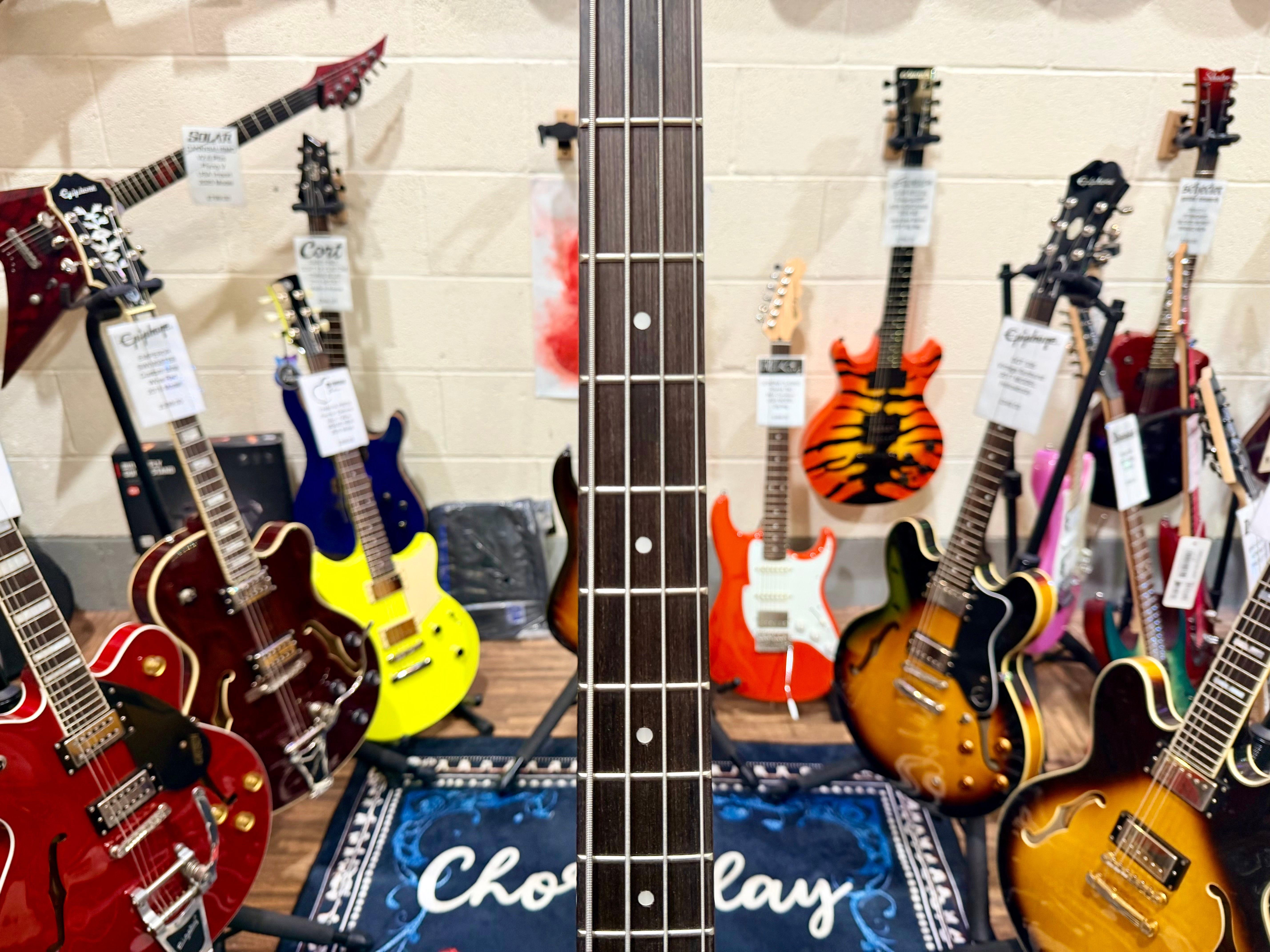 ⚡️NEW⚡️ Encore E4 Blaster Series Electric Bass Guitar~ Full Size 4/4 P Bass~Blue