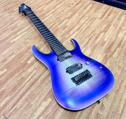 🔥2019🔥 Ibanez RGA71AL Axion Label 7 String~ Indigo Aurora Burst~ Bare Knuckle!