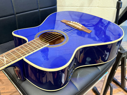 🔥NEW 2026🔥 Eko NXT A100CE Electro-Acoustic Guitar~ See Thru Blue~ Latest Model