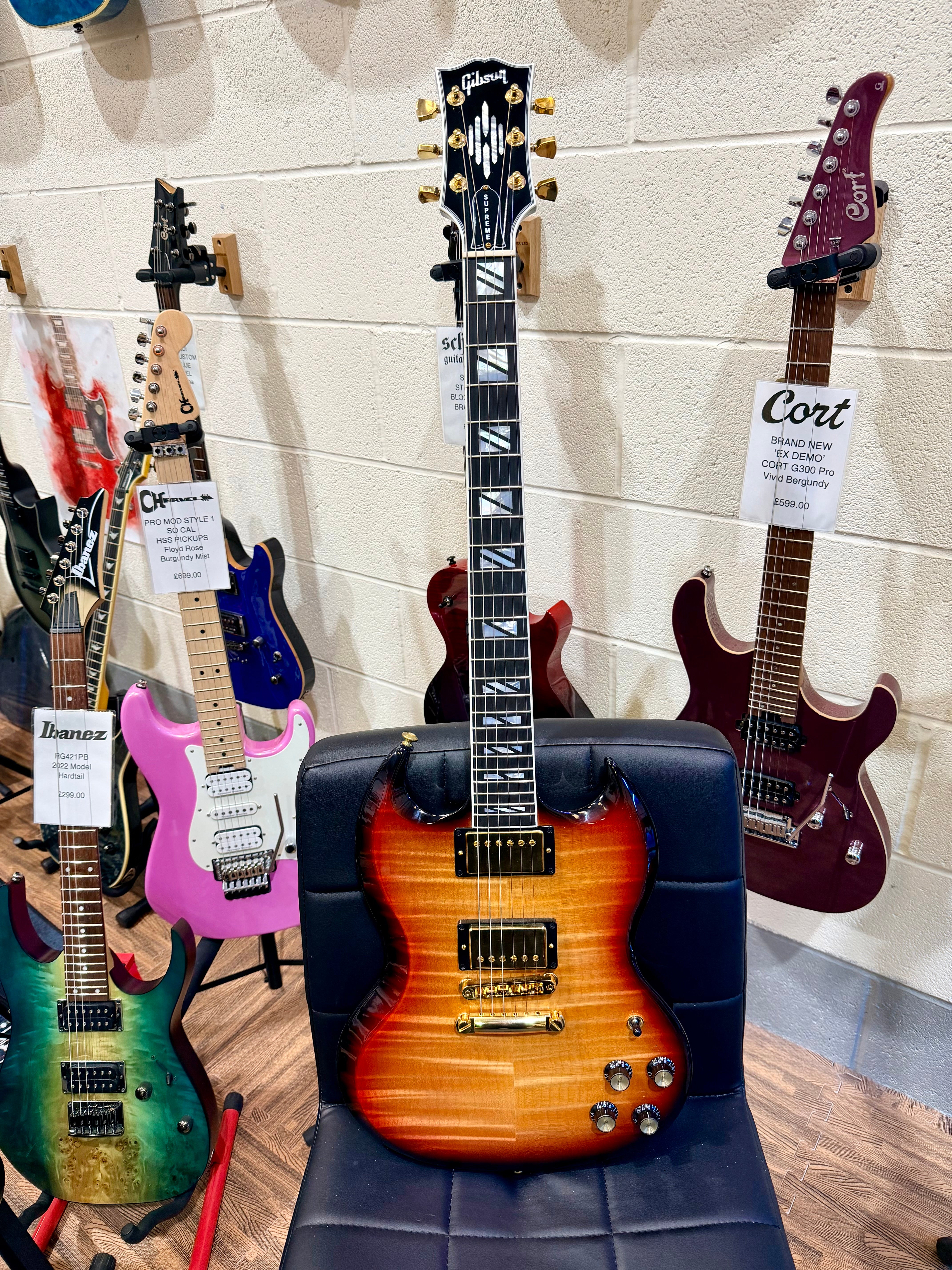 🔥MINT🔥 Gibson SG Supreme In Fireburst~ AAA Figured Top~ Gold Hardware 2023 USA!