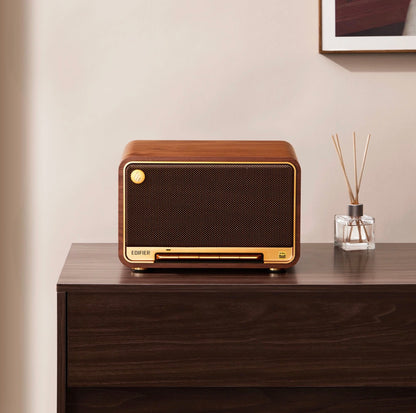 Edifier D32 Tabletop Retro Bluetooth Speaker Hi-Fi Hi-Res Audio 60W RMS - Brown