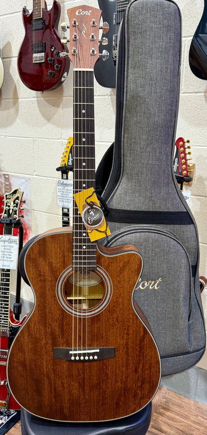 🌟2025 NEW MODEL🌟 Cort Pure OCMF All-Solid Mahogany Electro-Acoustic~ Gig Bag!