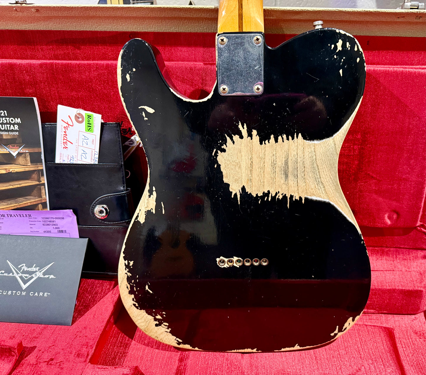 🌟 2021 Fender USA Custom Shop 🌟52' Telecaster Heavy Relic~ Black~ Case & Candy