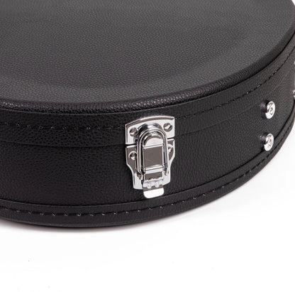 Deluxe Arch Top Wood Case Semi-Acoustic 335 Style Guitars- Black