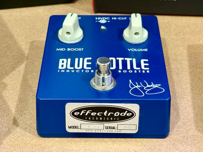 🎸MINT🎸 Effectrode Blue Bottle Inductorized Booster Pedal~ Valve Guitar Effects