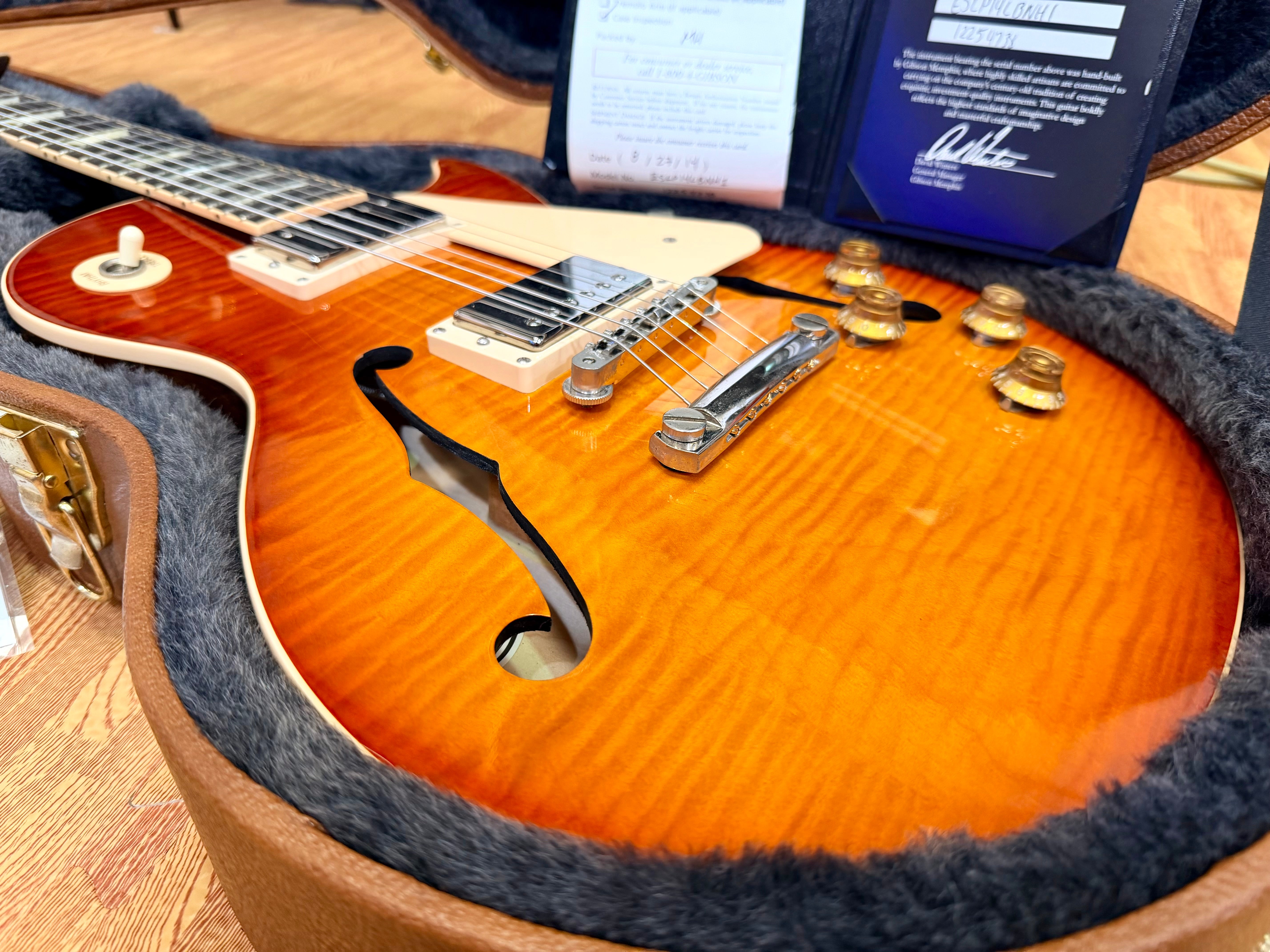 🔥RARE🔥 Gibson Memphis ES-Les Paul 2014~ Honey Burst Semi-Hollow~ USA + Case/COA