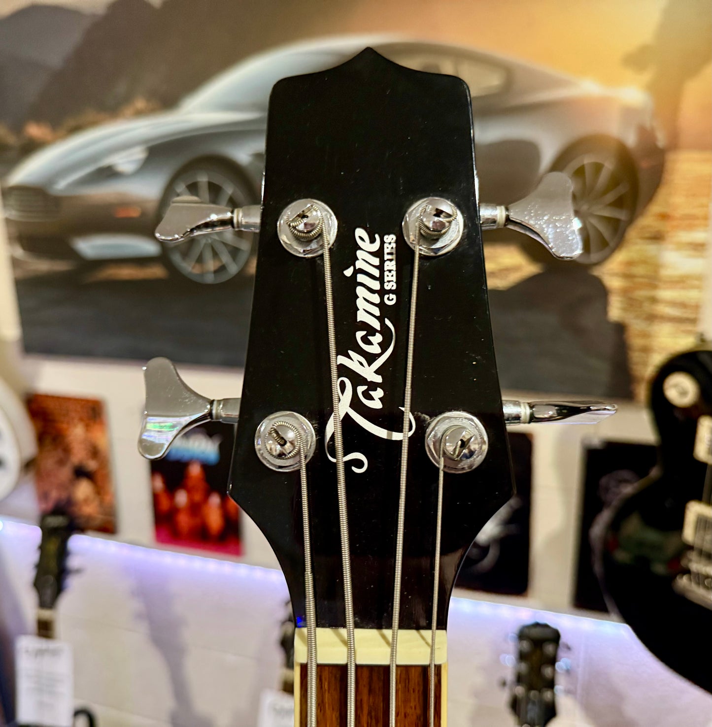 🌟ELECTRO-ACOUSTIC BASS 🌟 Takamine EGB2S-BK Gloss Black Bass~MINT!